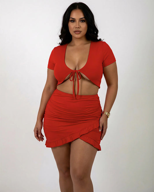 Sexy Red Two Piece